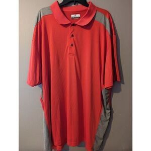 Men's Grand Slam 4XB Red‎ & Gray Golf Polo